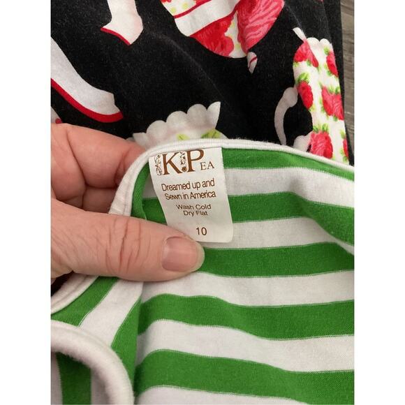 K Pea Girls Sundress Size 10 Multi Color 🌿🍓 - Picture 11 of 16